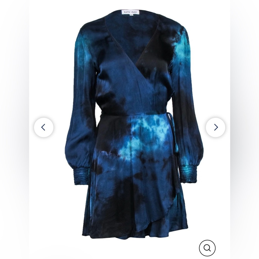 NWT Bella Dahl Navy Ombré Tie Dye Wrap Dress